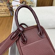 Hermes Mini Lindy Touch Wine 19x12.5x9cm - 4