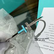 Tiffany Diamond Turquoise Wire White Gold Bracelet - 2