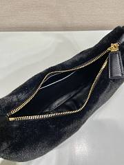 Prada Arque Bag Shearling Black 22.5x18.5x6.5cm - 2