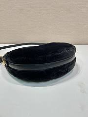 Prada Arque Bag Shearling Black 22.5x18.5x6.5cm - 4