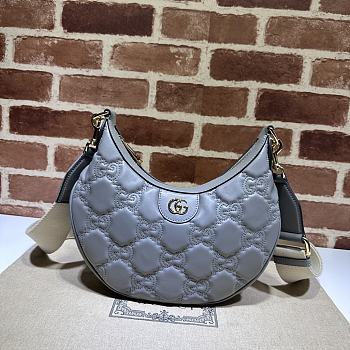 Gucci GG Matelasse Small Grey Shoulder Bag 27x18x7cm