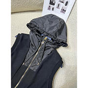 Louis Vuitton LV Nylon Insert Sleeveless Peplum Jacket Black - 5