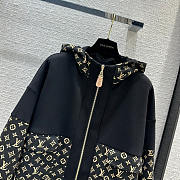 Louis Vuitton LV Monogram Jacquard Knit Jacket Black and Brown - 4