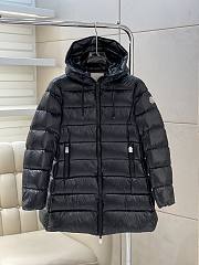 Moncler Hoodie Zip Up Down Coat Down Jacket Black - 1