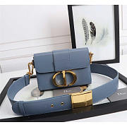 Dior 30 Montaigne Super Mini Bag Blue 17.5x11.5x5cm - 1