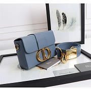 Dior 30 Montaigne Super Mini Bag Blue 17.5x11.5x5cm - 5