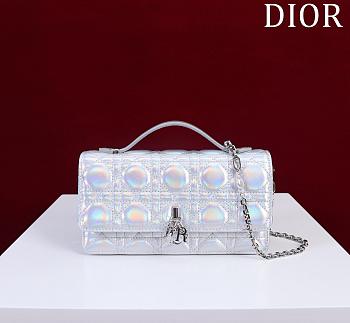 Dior Mini Miss Bag Cannage Silver 21 x 11.5 x 4.5 cm