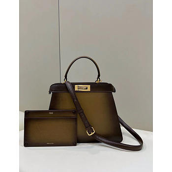 Fendi Peekaboo Brown Handbag 33x12x25cm