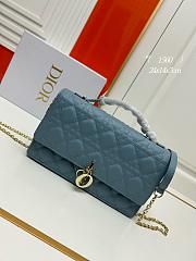 Dior Miss Dior Top Handle Bag Blue Cannage Lambskin 24 x 14 x 7.5 cm - 1