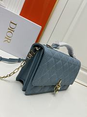 Dior Miss Dior Top Handle Bag Blue Cannage Lambskin 24 x 14 x 7.5 cm - 5