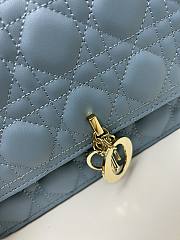 Dior Miss Dior Top Handle Bag Blue Cannage Lambskin 24 x 14 x 7.5 cm - 2