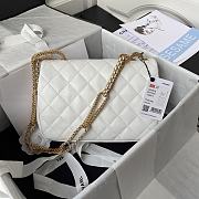 Chanel 22A Flap Bag White Gold 16x23.5x6.5cm - 5