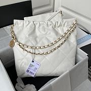 Chanel 22 Handbag White Gold Black 35x37x7cm - 5