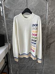 Dior Sweater White Cashmere Intarsia - 1