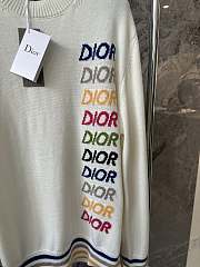 Dior Sweater White Cashmere Intarsia - 2