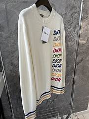 Dior Sweater White Cashmere Intarsia - 4