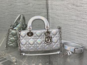 Dior Lady D-joy Bag Small Silver 22cm