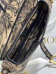 Dior Saddle Bag Beige Multicolor Toile de Jouy 25.5 x 20 x 6.5 cm - 5