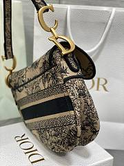 Dior Saddle Bag Beige Multicolor Toile de Jouy 25.5 x 20 x 6.5 cm - 3