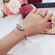 Cartier White Gold Diamond Panthere Cuff Bracelet - 5