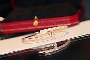 Cartier Pink Gold Juste Un Clou Nail Bracelet 2 Rows Paved Diamonds - 4