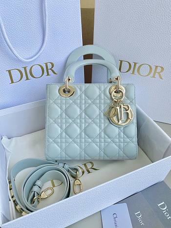Dior Small Lady Light Blue Bag 20cm