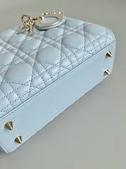 Dior Small Lady Light Blue Bag 20cm - 6