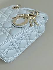 Dior Small Lady Light Blue Bag 20cm - 5