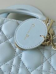 Dior Small Lady Light Blue Bag 20cm - 2