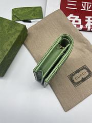 Gucci GG Marmont Card Case Wallet Green 11x8.5x3cm - 4