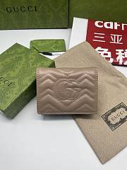 Gucci GG Marmont Card Case Wallet Rose 11x8.5x3cm - 3