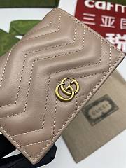 Gucci GG Marmont Card Case Wallet Rose 11x8.5x3cm - 2