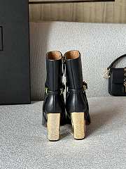 Fendi Delfina Black Leather High-heeled Ankle Boots 10cm - 5