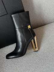 Fendi Delfina Black Leather High-heeled Ankle Boots 10cm - 3