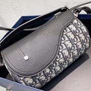 Dior Roller Bag With Strap Beige and Black Oblique 21 x 12.5 x 12.5 cm  - 2