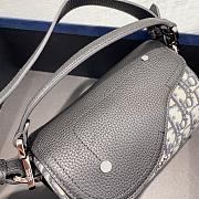 Dior Mini Roller Bag With Strap Beige and Black Oblique 17 x 11.5 x 11.5 cm  - 4