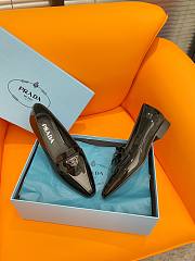 Prada Logo Patent Leather Black Loafers - 3