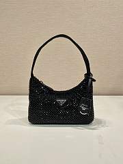 Prada Satin Mini-bag With Crystals Black 22x17x6cm - 1