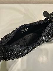 Prada Satin Mini-bag With Crystals Black 22x17x6cm - 6