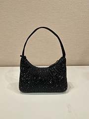 Prada Satin Mini-bag With Crystals Black 22x17x6cm - 4