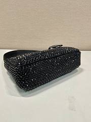 Prada Satin Mini-bag With Crystals Black 22x17x6cm - 3