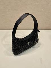 Prada Satin Mini-bag With Crystals Black 22x17x6cm - 2