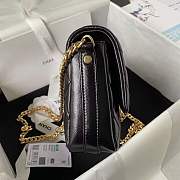 Chanel 23P Flap Bag Lambskin Black Gold 20cm - 6