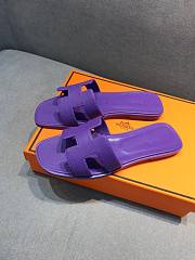 Hermes Oran Sandal Dark Purple  - 3