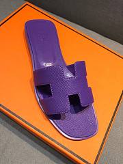 Hermes Oran Sandal Dark Purple  - 4