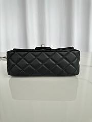 Chanel Flap Bag Black Lambskin Silver Ball 20cm - 6