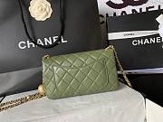 Chanel Flap Bag Green Lambskin Bell 13x20x7cm - 6