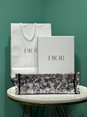 Dior Medium Book Tote White and Pastel Pink Butterfly 36cm - 3