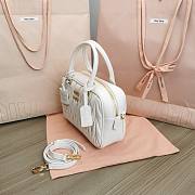 Miumiu Matelasse Nappa Leather Top-handle Bag White 24x16x7.5cm - 3