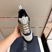 Dior B22 Khaki Black Calfskin Sneaker - 3